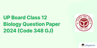 UP Board Class 12 Biology Question Paper 2024 (Code 348 GJ) Available- Download Solution PDF